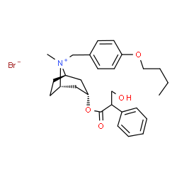 N-(4-Butoxybenzyl)atropine bromide structure