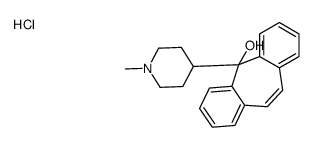 5-(1-methyl-4-piperidyl)-5H-dibenzo[a,d]cyclohepten-5-ol hydrochloride结构式