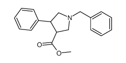 1-苄基-4-苯基吡咯烷-3-羧酸甲酯结构式