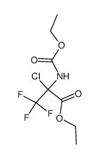 ethyl 2-chloro-2-(N-ethoxycarbonylamino)-3,3,3-trifluoropropionate结构式