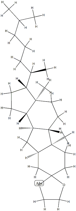 B-Nor-5β-cholestan-3-one ethylene acetal结构式
