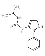 3-(2-phenyl-1,5-dihydropyrazol-3-yl)-1-propan-2-yl-thiourea结构式