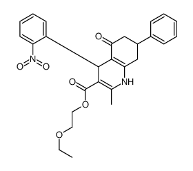 2-ethoxyethyl 2-methyl-4-(2-nitrophenyl)-5-oxo-7-phenyl-4,6,7,8-tetrahydro-1H-quinoline-3-carboxylate Structure