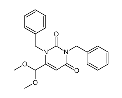 1,3-dibenzyl-6-dimethoxymethyl-1H-pyrimidine-2,4-dione Structure
