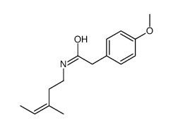 2-(4-methoxyphenyl)-N-(3-methylpent-3-enyl)acetamide结构式