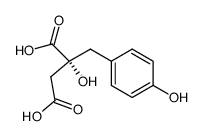 (2R)-2-(p-hydroxybenzyl)malic acid结构式