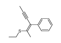 (Z)-2-Ethylthio-3-phenyl-2-hexen-4-in结构式