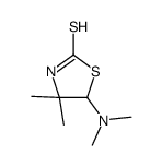 5-(dimethylamino)-4,4-dimethyl-1,3-thiazolidine-2-thione结构式