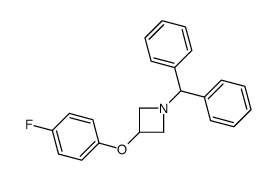 1-二苯甲基-3-(4-氟苯氧基)氮杂丁烷结构式