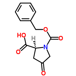 (S)-1-((苄氧基)羰基)-4-氧代吡咯烷-2-羧酸结构式
