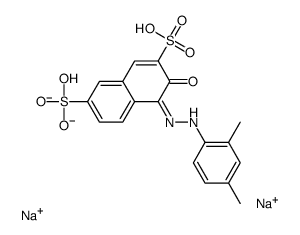 disodium,(4E)-7-[dihydroxy(oxido)-λ4-sulfanyl]-4-[(2,4-dimethylphenyl)hydrazinylidene]-3-oxonaphthalene-2-sulfonate Structure