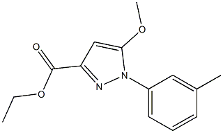 5-methoxy-1-m-tolyl-1H-pyrazole-3-carboxylic acid ethyl ester结构式