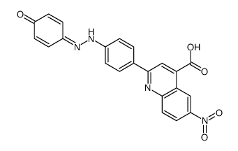 6-nitro-2-[4-[2-(4-oxocyclohexa-2,5-dien-1-ylidene)hydrazinyl]phenyl]quinoline-4-carboxylic acid Structure