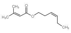 (Z)-3-甲基-2-丁烯酸-3-己烯酯结构式