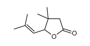 4,4-dimethyl-5-(2-methylprop-1-enyl)oxolan-2-one结构式
