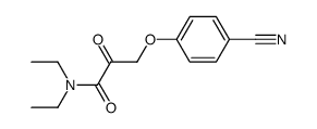 N,N-diethyl-3-(4-cyanophenoxy)-2-oxopropanamide结构式