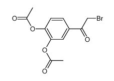 2-bromo-1-(3,4-diacetoxy-phenyl)-ethanone结构式