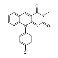 10-(4-chloro-phenyl)-3-methyl-10H-pyrimido[4,5-b]quinoline-2,4-dione结构式