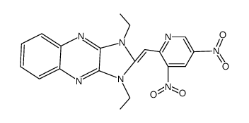 2-(3,5-dinitro-pyridin-2-ylmethylene)-1,3-diethyl-2,3-dihydro-1H-imidazo[4,5-b]quinoxaline Structure