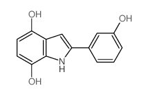 2-(3-hydroxyphenyl)-1H-indole-4,7-diol结构式