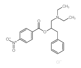 Benzeneethanol, a-[(diethylamino)methyl]-,1-(4-nitrobenzoate), hydrochloride (1:1) structure