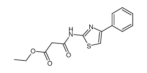 N-(4-phenyl-thiazol-2-yl)-malonamic acid ethyl ester Structure