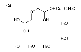 cadmium,2-(2,2-dihydroxyethoxy)ethane-1,1-diol,hexahydrate结构式