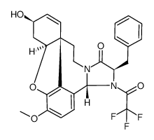 (4aS,6R,8aS,13R,14aR)-13-benzyl-6-hydroxy-3-methoxy-14-(2,2,2-trifluoroacetyl)-4a,5,9,10,14,14a-hexahydro-6H-benzo[2,3]benzofuro[4,3-cd]imidazo[1,2-a]azepin-12(13H)-one结构式