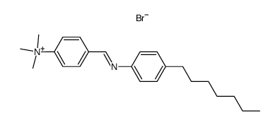 4-(((4-heptylphenyl)imino)methyl)-N,N,N-trimethylbenzenaminium bromide Structure