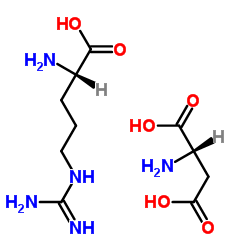 L-精氨酸 L-天门冬氨酸结构式