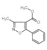 3-甲基-5-苯基异噁唑-4-羧酸甲酯结构式