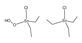 chlorodiethyl(hydroperoxy)stannane compound with chlorotriethylstannane (1:1) Structure