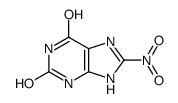 8-Nitro-3,7-dihydro-1H-purine-2,6-dione结构式