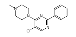 5-chloro-4-(4-methylpiperazin-1-yl)-2-phenylpyrimidine Structure