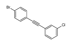 1-bromo-4-[2-(3-chlorophenyl)ethynyl]benzene结构式