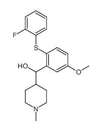(2-((2-fluorophenyl)thio)-5-methoxyphenyl)(1-methylpiperidin-4-yl)methanol结构式