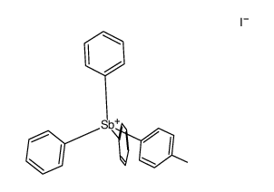triphenyl(p-tolyl)antimony iodide Structure