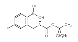 2-(N-Boc-氨基甲基)-4-氟苯硼酸结构式