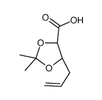 (4S,5R)-2,2-dimethyl-5-prop-2-enyl-1,3-dioxolane-4-carboxylic acid Structure