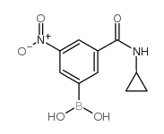 3-(环丙基甲酰氨)-5-硝基苯基硼酸结构式