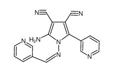 2-Amino-5-pyridin-3-yl-1-{[1-pyridin-3-yl-meth-(Z)-ylidene]-amino}-1H-pyrrole-3,4-dicarbonitrile Structure