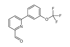 6-[3-(三氟甲氧基)苯基]-2-吡啶羧醛结构式