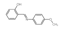 phenol, 2-[(E)-[(4-methoxyphenyl)imino]methyl]-结构式