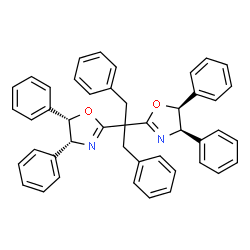 (4R,4'R,5S,5'S)-2,2'-(1,3-二苯基丙烷-2,2-二基)双(4,5-二苯基-4,5-二氢恶唑)结构式