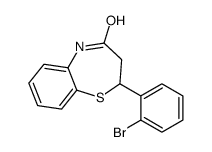 2-(2-bromophenyl)-3,5-dihydro-2H-1,5-benzothiazepin-4-one结构式