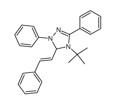 4-tert-butyl-1,3-diphenyl-5-(E)-styryl-1,2,4-triazoline结构式