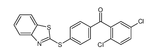 [4-(1,3-benzothiazol-2-ylsulfanyl)phenyl]-(2,5-dichlorophenyl)methanone结构式