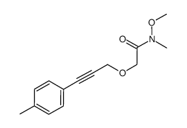 N-methyl-N-methoxy-2-{[3-(4-methylphenyl)prop-2-yn-1-yl]oxy}acetamide结构式