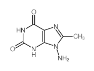 9-amino-8-methyl-3H-purine-2,6-dione结构式