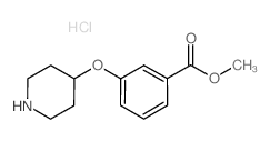 3-(4-哌啶基氧基)苯甲酸甲酯盐酸盐结构式